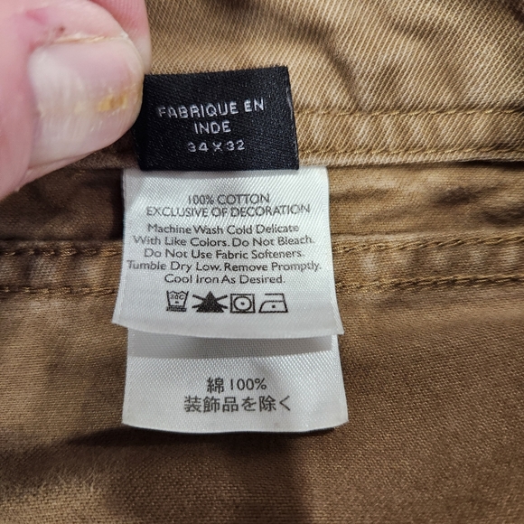 Eddie Bauer First Ascent Pants Mens 34x32 Fits 34x31 Tan Outdoor Hiking Cotton - Picture 9 of 13